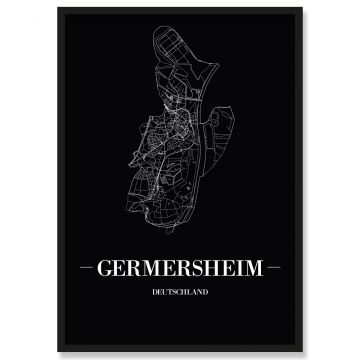Stadtposter Germersheim Black