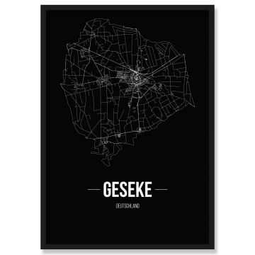 Stadtposter Geseke Black