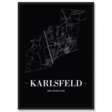 Stadtposter Karlsfeld Black
