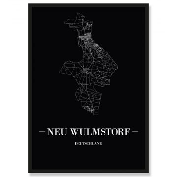 Stadtposter Neu Wulmstorf Black