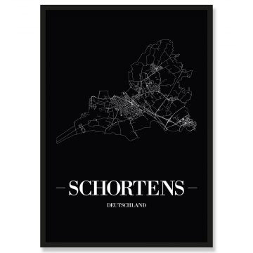 Stadtposter Schortens Black