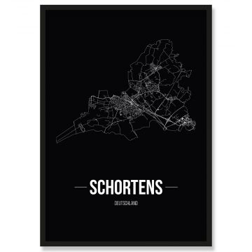 Stadtposter Schortens Black