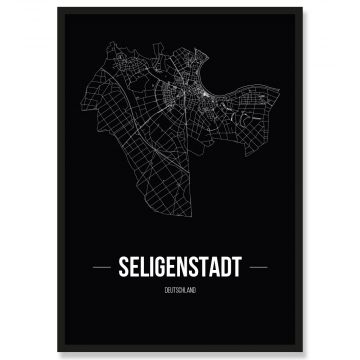 Stadtposter Selingenstadt Black
