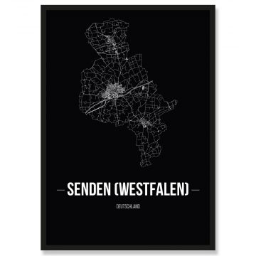 Stadtposter Senden Black