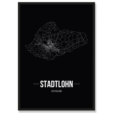 Stadtposter Stadtlohn Black