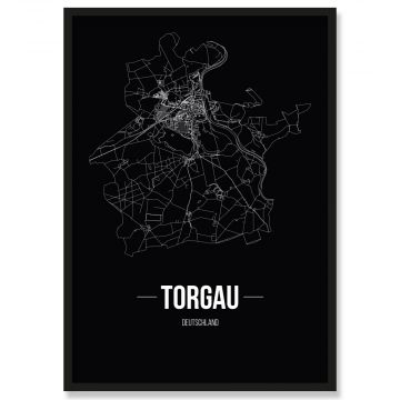 Stadtposter Torgau Black