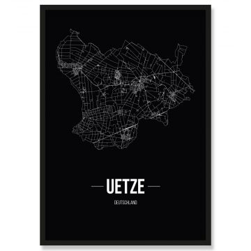 Stadtposter Uetze Black