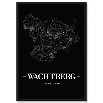 Stadtposter Wachtberg Black