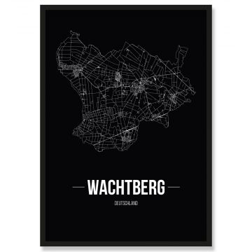 Stadtposter Wachtberg Black