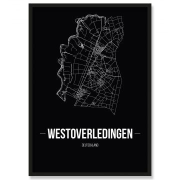 Stadtposter Westoverledingen Black