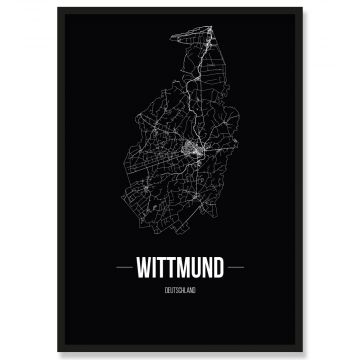Stadtposter Wittmund Black