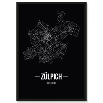 Stadtposter Zülpich Black