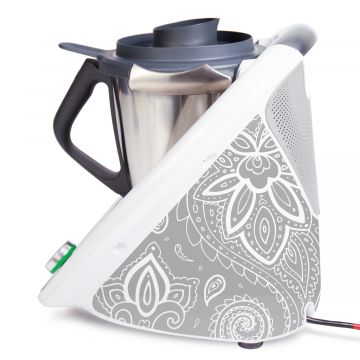 Aufkleber für Vorwerk Thermomix TM6 - Graue Schnörkel