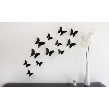 Wandtattoo 3D - Schmetterlinge schwarz