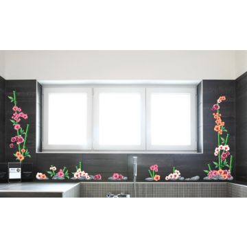 Wandsticker Set XL - Bunte Orchideen