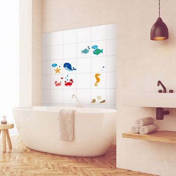 Fliesensticker Set Meeresbewohner