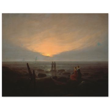Poster Caspar David Friedrich - Mondaufgang über dem Meer