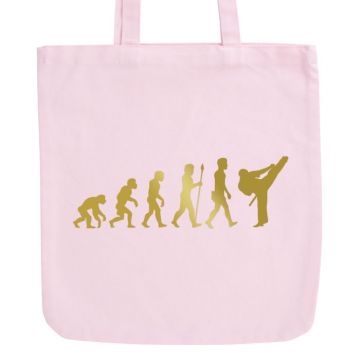 JUNIWORDS Pastell Jutebeutel Evolution Karate
