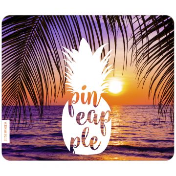 Mousepad weiße Ananas Sonnenuntergang