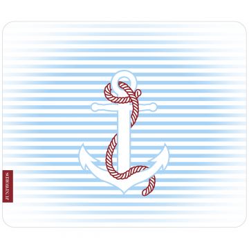 Mousepad Anker hellblau-weiß