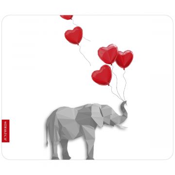 Mousepad Elefant mit Herzchenluftballons