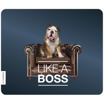Mousepad Bulldogge blau