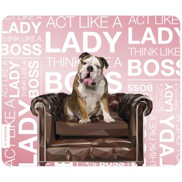 Mousepad Bulldogge rosa