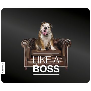 Mousepad Bulldogge schwarz