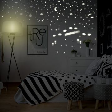 Leuchtaufkleber Schäfchen zählen + Sonne, Mond und Sterne