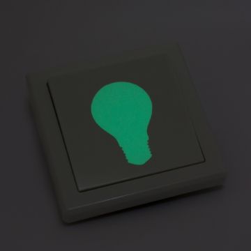 Leuchtaufkleber für Lichtschalter - Glühbirne, Sonne, Mond und Sterne