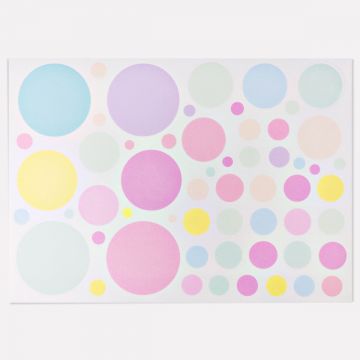 Fahrradaufkleber Pastellpunkte reflektierend