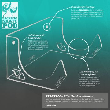 Skatepod Wandhalterung