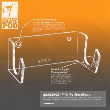 Longboard Wand Halterung