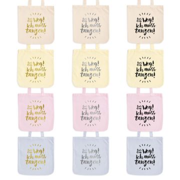JUNIWORDS Pastell Jutebeutel #LÄUFT