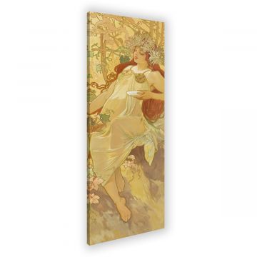 Jahreszeit Herbst von Alfons Mucha als Leinwandbild
