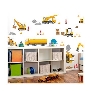 Wandsticker Mega Set - Baumaschinen