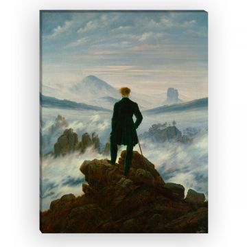 Der Wanderer über dem Nebelmeer von Caspar David Friedrich als Leinwandbild