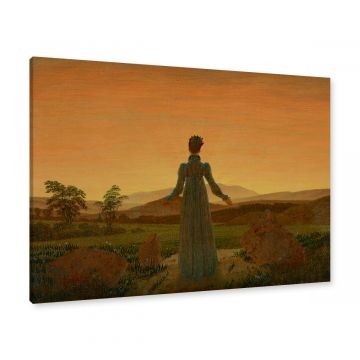 Gemälde Frau Sonnenuntergang