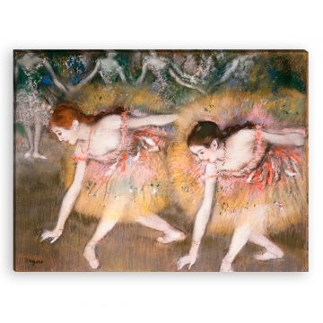 sich verbeugende Tänzerinnen von Edgar Degas als Leinwandbild