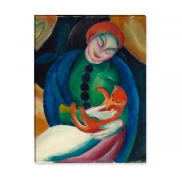 Künstler Franz Marc - Mädchen mit Katze II