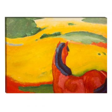 Pferd in Landschaft von Franz Marc als Leinwandbild