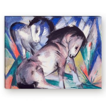 Künstler Leinwandbild Franz Marc - zwei Pferde