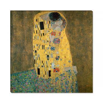der Kuss von Gustav Klimt als Leinwandbild