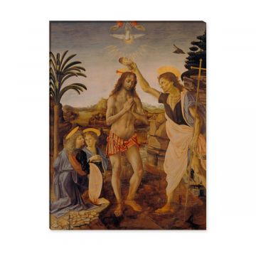 die Taufe Christi von Leonardo da Vinci als Leinwandbild