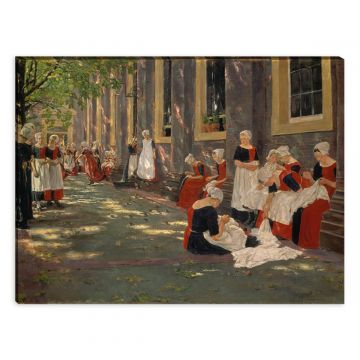 Leinwandbild Freistunde im Amsterdamer Waisenhaus