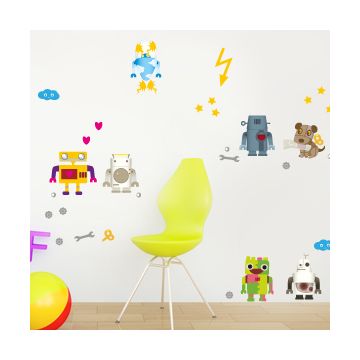 Wandsticker Set XL - Roboter