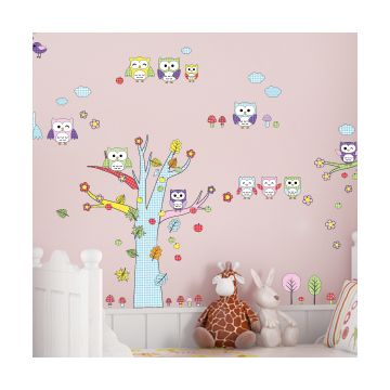 Wandsticker Mega Set - Eulen und Vögelchen