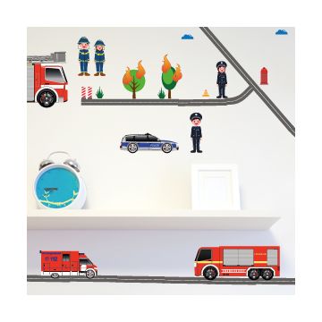 Wandsticker Set XL - Einsatzfahrzeuge