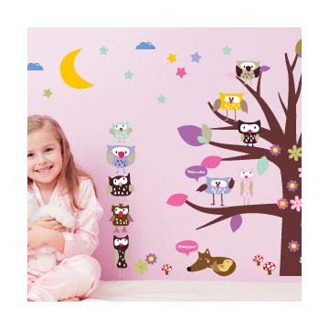 Wandsticker Set XL - Eulen