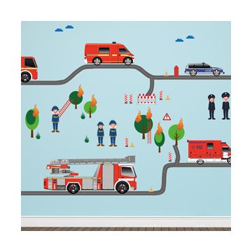 Wandsticker Mega Set - Einsatzfahrzeuge